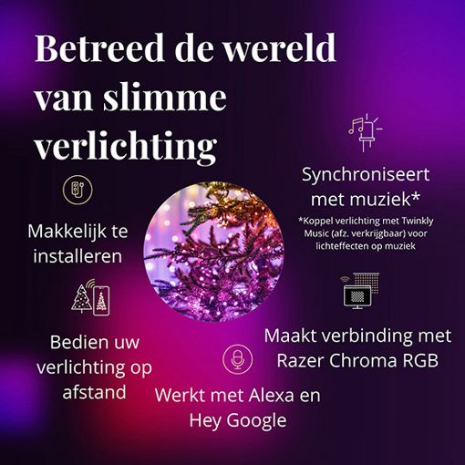 Εικόνα της Χριστουγεννιάτικα Λαμπάκια Smart Twinkly Strings RGB 600 LEDs IP44 48m TWS600STP-BEU