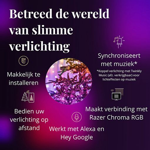 Εικόνα της Χριστουγεννιάτικα Λαμπάκια Smart Twinkly Strings RGBW 600 LEDs IP44 48m TWS600SPP-BEU