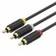 Εικόνα της Καλώδιο Vention 3xRCA to 3xRCA 1.5m Black BCABG