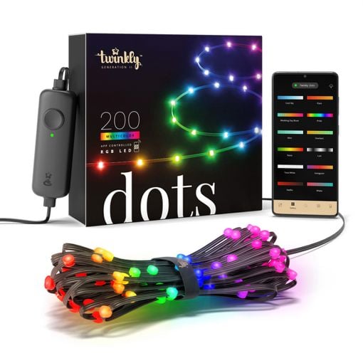 Εικόνα της Twinkly Dots Smart Light RGB 200 LED IP20 10m Black TWD200STP-BEU