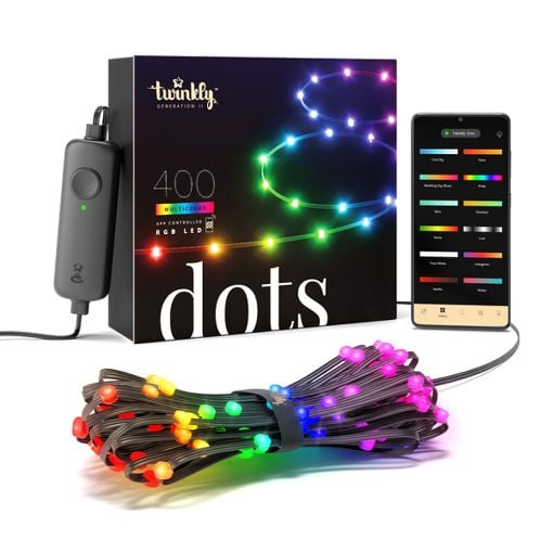 Εικόνα της Twinkly Dots Smart Light RGB 400 LED IP20 20m Black TWD400STP-BEU