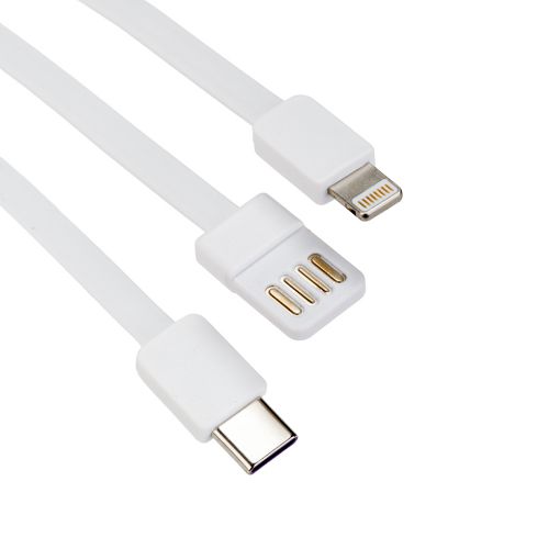 Εικόνα της Power Bank Philips 2x USB-C/USB-A & Eνσωματωμένα Kαλώδια 10000mAh 22.5W White DLP1922CW/GRS