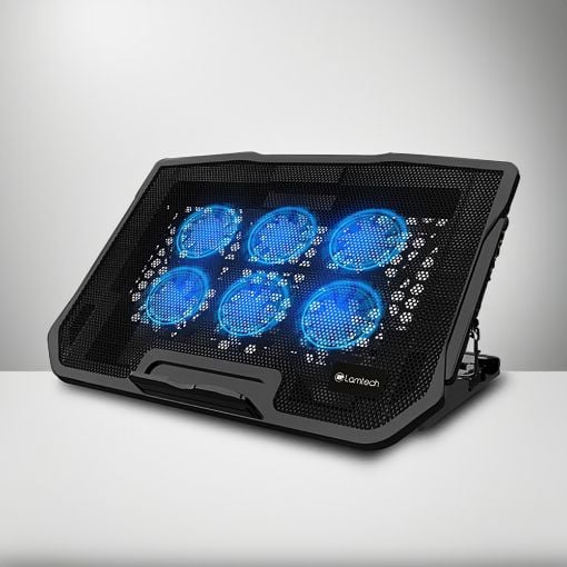 Εικόνα της Βάση Laptop Lamtech Colling Flexi με Ανεμιστήρες και Φωτισμό LAM021523