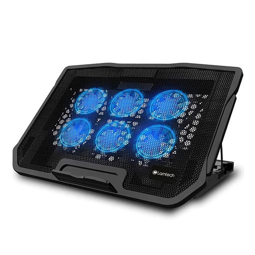 Εικόνα της Βάση Laptop Lamtech Colling Flexi με Ανεμιστήρες και Φωτισμό LAM021523