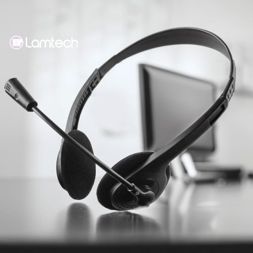 Εικόνα της Headset Lamtech Stereo Black LAM021400