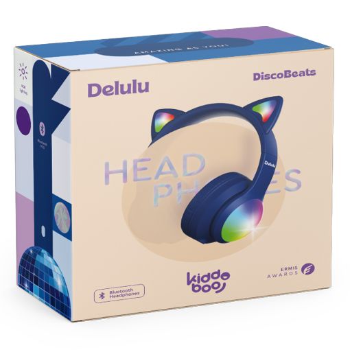 Εικόνα της Headphones Kiddoboo Delulu DiscoBeats Bluetooth Blue KBMS632BLU