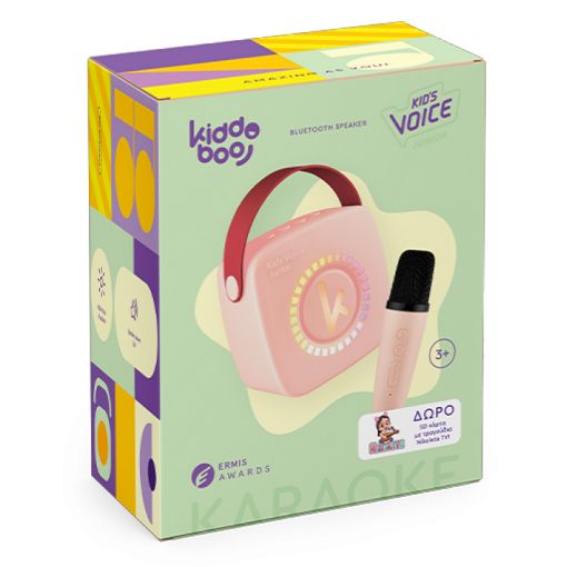 Εικόνα της Ηχείο Kiddoboo KidsVoice Bluetooth Κaraoke Speaker & Mic Pink + NikoletaTV KBT3NTPNK