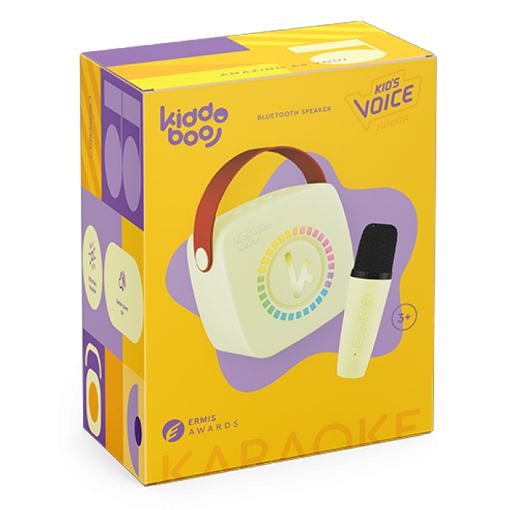 Εικόνα της Ηχείο Kiddoboo KidsVoice Bluetooth Κaraoke Speaker & Mic Yellow + NikoletaTV KBT3NTYEL