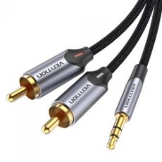 Εικόνα της Καλώδιο Vention 3.5mm to 2x RCA 3m Gray BCNBI
