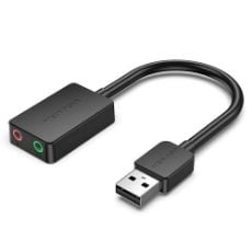 Εικόνα της External Soundcard Vention 2-Port USB-A 0.15m Black CDYB0
