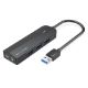 Εικόνα της USB Hub Vention 3-Port USB 3.0 & Sound Card 0.15m Black CHIBB