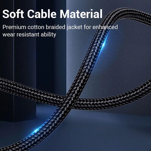 Εικόνα της Καλώδιο Vention 3.5mm to 2 x 6.5mm Braided 0.5m Gray BARHD