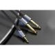 Εικόνα της Καλώδιο Vention 3.5mm to 2 x 6.5mm Braided 1m Gray BARHF