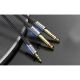 Εικόνα της Καλώδιο Vention 3.5mm to 2 x 6.5mm Braided 3m Gray BARHI