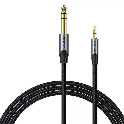 Εικόνα της Καλώδιο Vention 3.5mm to 6.5mm Braided 0.5m Gray BAUHD