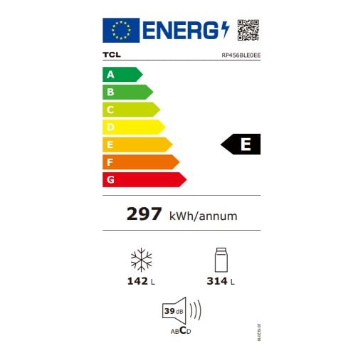 Εικόνα της Ψυγειοκαταψύκτης TCL RP456BLE0EE 456lt Total No Frost Light Grey Inox