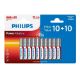 Εικόνα της Αλκαλικές Μπαταρίες AAA Philips Power 1.5V 20τμχ LR03P20BP/GRS