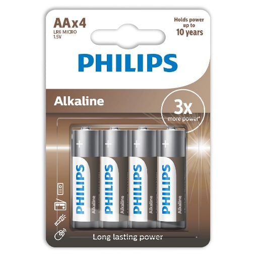 Εικόνα της Αλκαλικές Μπαταρίες AA Philips 1.5V 4τμχ LR6A4B/GRS