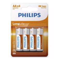 Εικόνα της Μπαταρίες Zinc Philips LongLife AA 1.5V 4τμχ R6L4B/GRS
