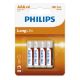 Εικόνα της Μπαταρίες Zinc Philips LongLife AAA 1.5V 4τμχ R03L4B/GRS