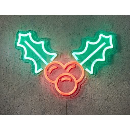 Εικόνα της Χριστουγεννιάτικο Φωτιστικό Luca Lighting Neon Holly LED 21.5cm 1175242