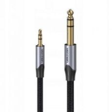 Εικόνα της Καλώδιο Vention 3.5mm to 6.5mm Braided 1m Gray BAUHF