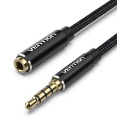 Εικόνα της Καλώδιο Επέκτασης Vention 3.5mm Male to 3.5mm Female Braided 1m Black BHCBF