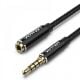 Εικόνα της Καλώδιο Επέκτασης Vention 3.5mm Male to 3.5mm Female Braided 5m Black BHCBJ