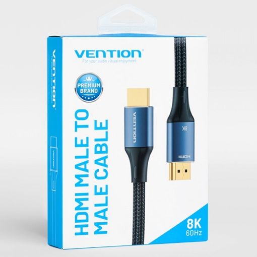 Εικόνα της Καλώδιο Vention HDMI v2.1 Aluminum Alloy Type Braided 2m Blue ALGLH