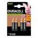 Εικόνα της Επαναφορτιζόμενες Μπαταρίες Duracell Recharge AAA NiMH 1.2V 800mAh 4τμχ