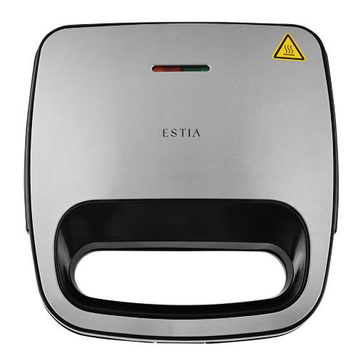 Εικόνα της Τοστιέρα Estia Black & Inox 2 Θέσεων 750w με Αποσπώμενες Αντικολλητικές Πλάκες 06-35563