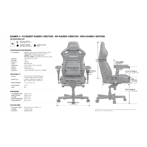 Εικόνα της Gaming Chair Anda Seat Kaiser 4 V2 XL Premium PVC Leather Cloudy White AD12YDDC-XLL-20-W-PV/C-03