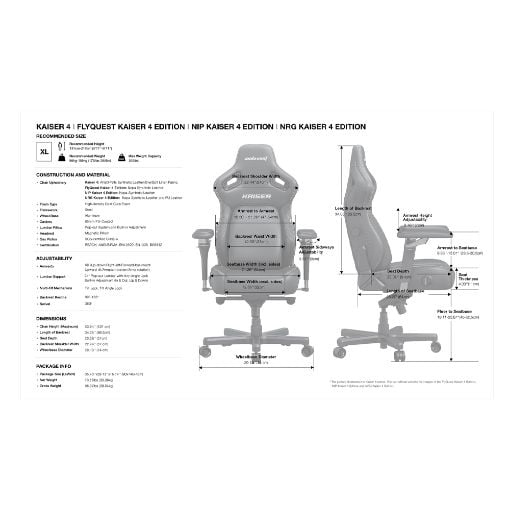 Εικόνα της Gaming Chair Anda Seat Kaiser 4 V2 XL Premium PVC Leather Blaze Orange AD12YDDC-XLL-20-O-PV/C-03