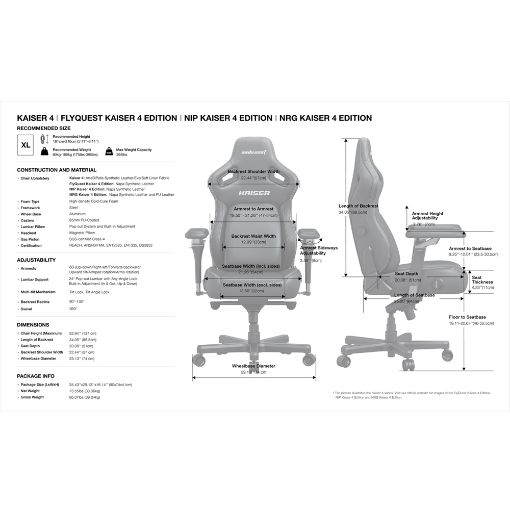 Εικόνα της Gaming Chair Anda Seat Kaiser 4 V2 XL Premium PVC Leather Classic Maroon AD12YDDC-XLL-20-A-PV/C-03