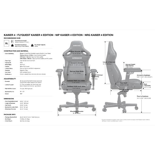 Εικόνα της Gaming Chair Anda Seat Kaiser 4 V2 XL Premium PVC Leather Robin Egg Blue AD12YDDC-XLL-20-E-PV/C-03