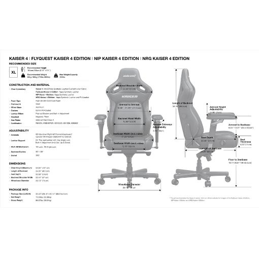 Εικόνα της Gaming Chair Anda Seat Kaiser 4 V2 XL Linen Fabric Carbon Black AD12YDDC-XLL-20-B-CF-03