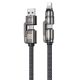 Εικόνα της Καλώδιο WK 4-in-1 USB-A & USB-C to Lightning & USB-C 240W 1m Dark Grey WDC-50