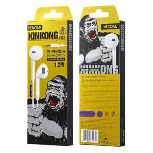 Εικόνα της Handsfree WK YB03 3.5mm Λευκό