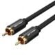 Εικόνα της Καλώδιο Vention Aluminum Alloy Type RCA M/M 2m Black VAB-R09-B200