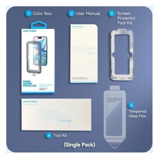 Εικόνα της Tempered Glass Vention for iPhone 15 Pro KUMTCA-30