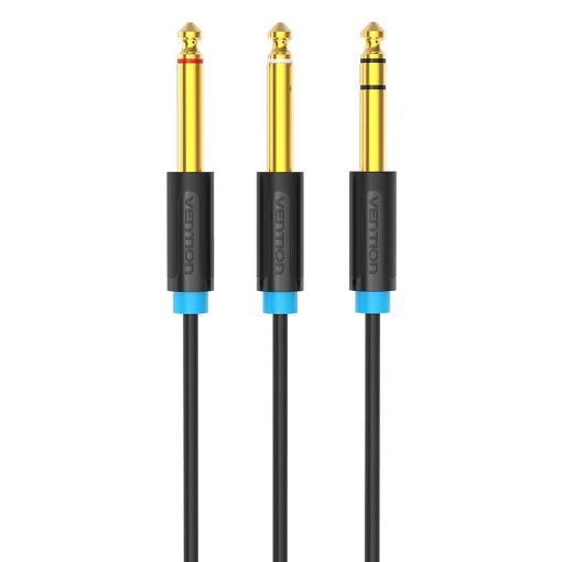 Εικόνα της Καλώδιο Vention 6.5mm to Dual 6.5mm Jack M/M 3m Black BATBI