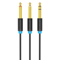 Εικόνα της Καλώδιο Vention 6.5mm to Dual 6.5mm Jack M/M 5m Black BATBJ