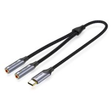 Εικόνα της Adapter Vention USB-C Male to Dual 3.5mm Female BGNHY