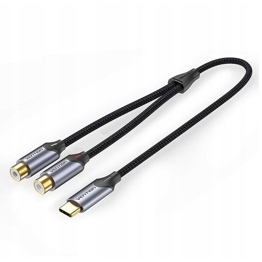 Εικόνα της Καλώδιο Vention USB-C Male to Dual 2RCA Female 0.5m Gray BGVHD