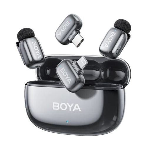 Εικόνα της Boya Mini 2 USB-C & Lightning 2mics & Charging Box Space Grey