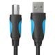 Εικόνα της Καλώδιο Vention USB 2.0 AM/BM 8m with 2x Ferrite Core Black 10m VAS-A16-B1000