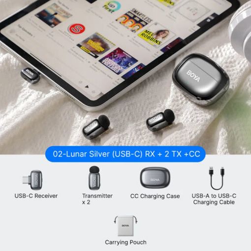 Εικόνα της Boya Mini 2 USB-C 2mics & Charging Box Space Grey