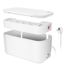 Εικόνα της Πολύπριζο Logilink 5 Θέσεων με 2x USB-A & 1x USB-C και Κουτί Οργάνωσης Καλωδίων Λευκό LPS281U