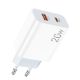 Εικόνα της Φορτιστής Lamtech USB-A QC3.0 & USB-C PD 20W White LAM023527