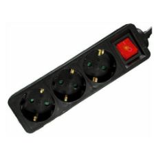 Εικόνα της Πολύπριζο Lamtech 3 Θέσεων 1.5m Μαύρο LAM023701